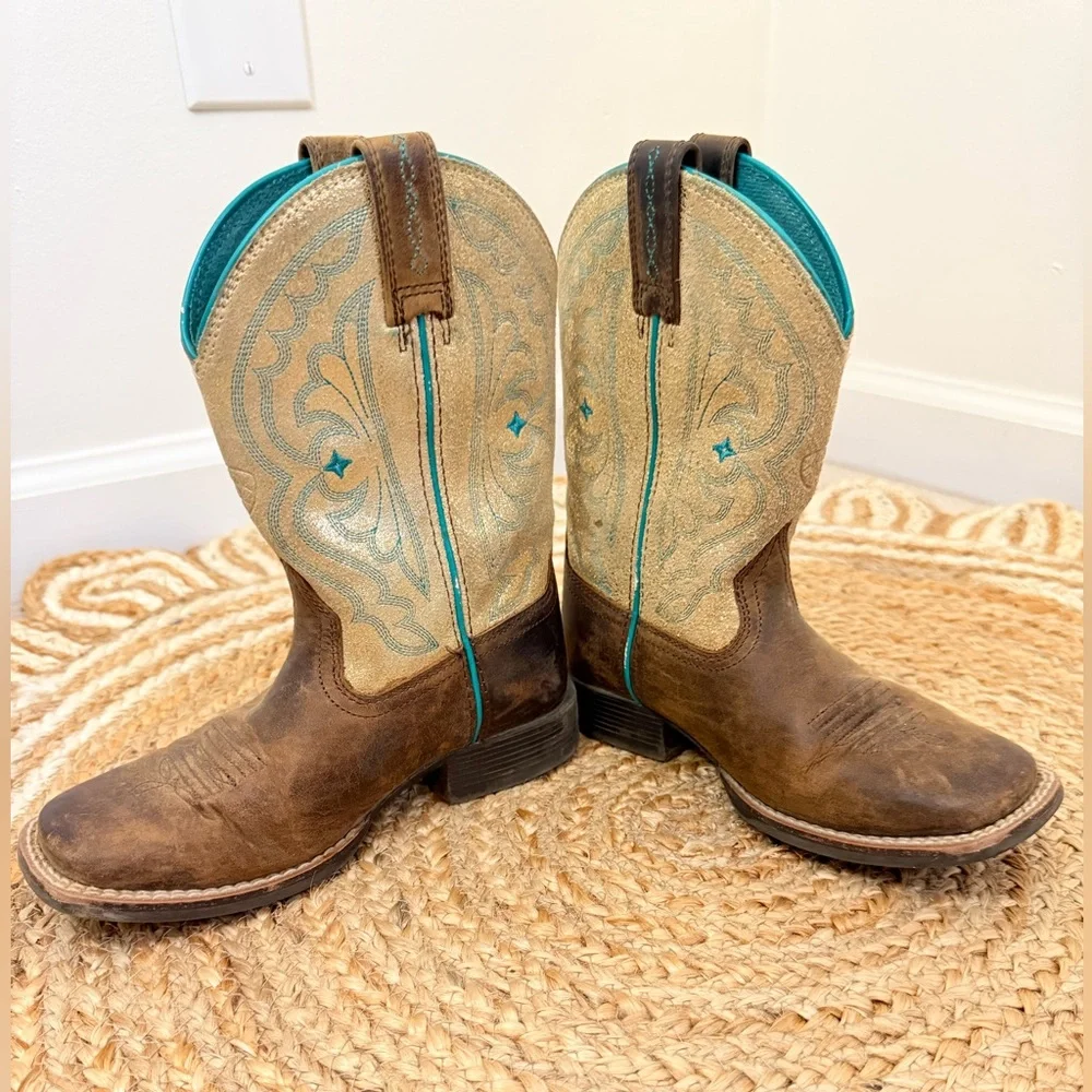 🌾 Ariat Quick Draw Turquoise‎ Leather Boots